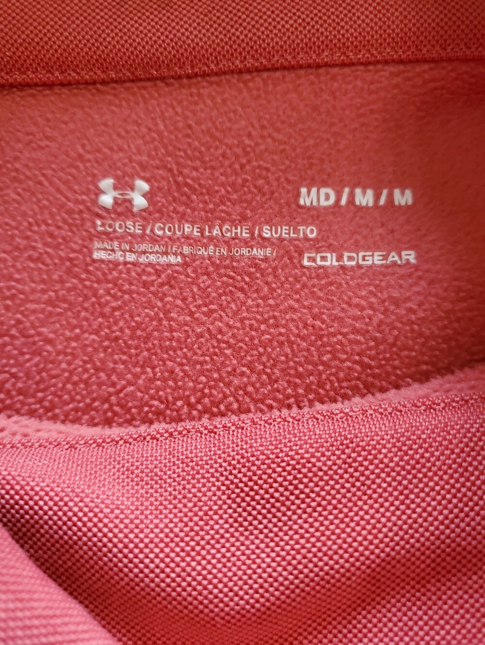 Under Armour Coral Synthetic Fleece Mock Neck Mirage Pullover Sweater - Picture 2 of 10
